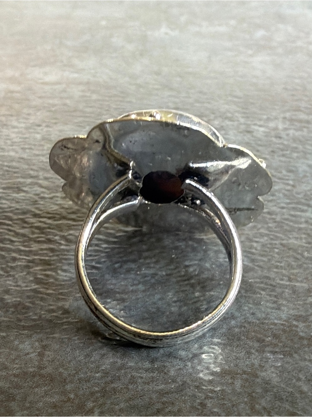 Boho Vintage Silver 925 Ring Size 7.5 Women Jewelry Unique Charoite Gemstone - Picture 4 of 5